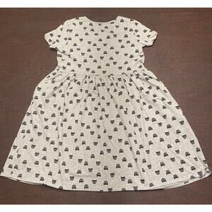 Black Cat Print Dress w/‎ Pockets XXL (18) Halloween Cute Fall Party
